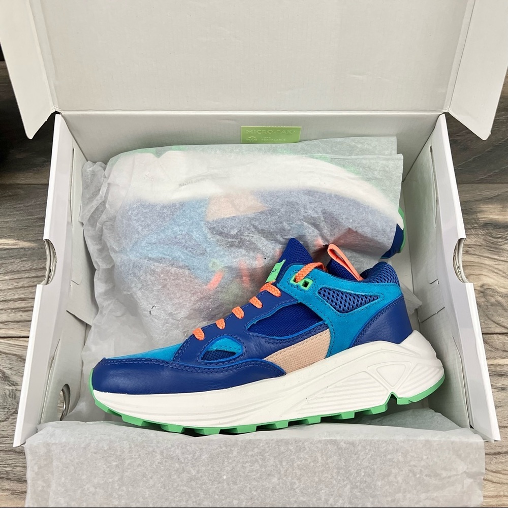 NIB Brandblack Aura 421BB Athletic Sneaker Running Shoes Blue Orange 8 39 - Picture 9 of 12